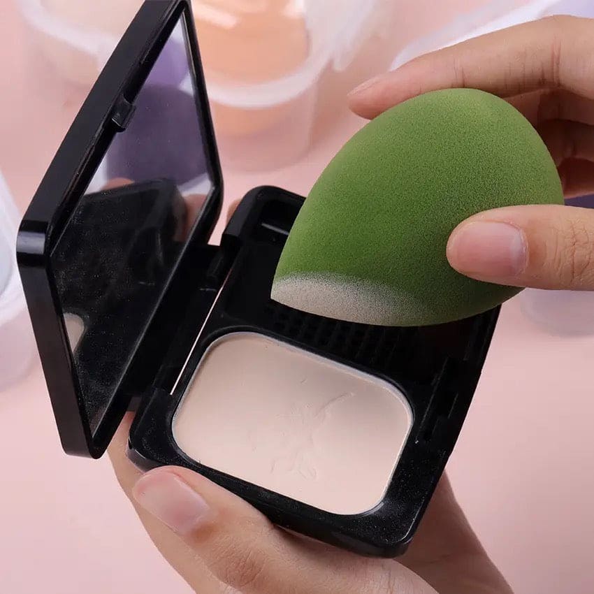 Set Of 4 Makeup Egg Blender, Foundation Powder Puff, Wet and Dry Powder Puff, Makeup Egg Cushion Beauty Tool, Cosmetic Makeup Blender With Storage Box Set Of 4 Makeup Egg Blender, Foundation Powder Puff, Wet and Dry Powder Puff, Makeup Egg Cushion Beauty Tool, Cosmetic Makeup Blender With Storage Box